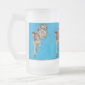  Rockabilly Fairy Frosted Glass Stein Matglas Bierpul (Links)