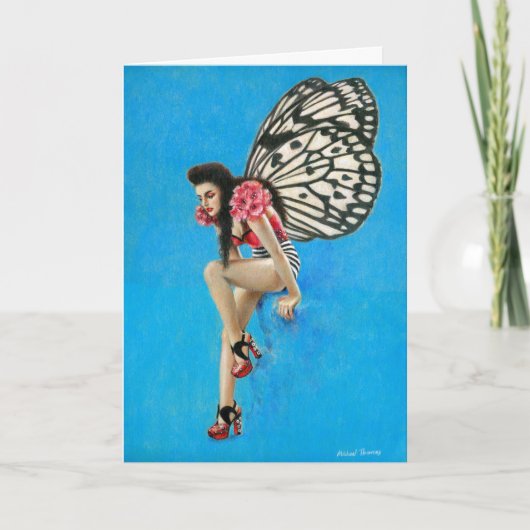  Rockabilly Fairy Greetings Card Kaart (Voorkant)