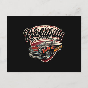 Rockabilly Hotrod Speed Flames - neg Briefkaart