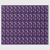 Rockabilly Kerstmis Cadeaupapier (Vlak)