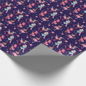 Rockabilly Kerstmis Cadeaupapier (Hoek)