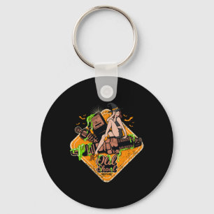 Rockabilly Pin-Up Girl Witch Rock Muziek Halloween Sleutelhanger