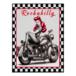Rockabilly Pinup Poster. Perfect Poster