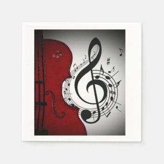 ROCKABILLY RETRO MUSIC LOVER CELLO NAPKINS SERVETTEN
