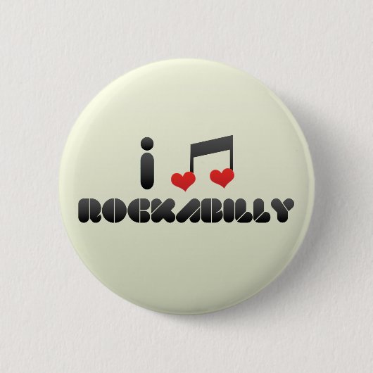 Rockabilly Ronde Button 5,7 Cm (Voorkant)