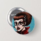 Rockabilly Ronde Button 5,7 Cm (Voorkant /achterkant)
