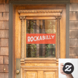 RockaBilly see-thru raambeugel frontstick Raamsticker