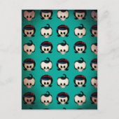 Rockabilly Skulls Pattern Briefkaart (Voorkant)
