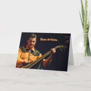 Rockabilly Stand-up Bass Player Verjaardag Kaart
