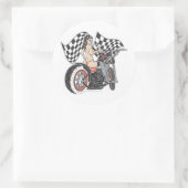 Rockabilly-Sticker Ronde Sticker (Tas)