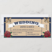 Rockabilly Tattoo Gotische bruiloft uitnodiging (Voorkant)