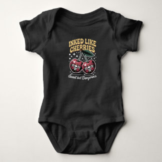 Rockabilly Tattoo Kersen Ontwerp Romper