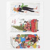 rockabilly vintage kerstdeken fleece deken (Voorkant)