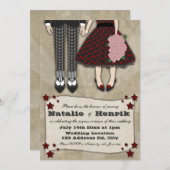 Rockabilly Wedding, 5 x 7 bruiloft Kaart (Voorkant / Achterkant)