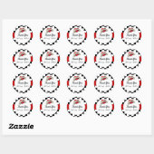 Rockabilly Wedding Ronde Sticker (Vel)