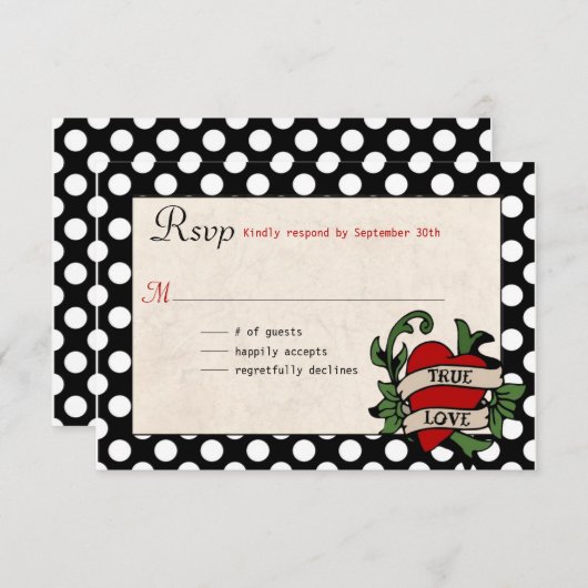 Rockabilly Wedding RSVP (Devant / Derrière)
