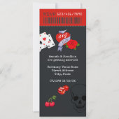Rockabilly Wedding Ticket Kaart (Voorkant)
