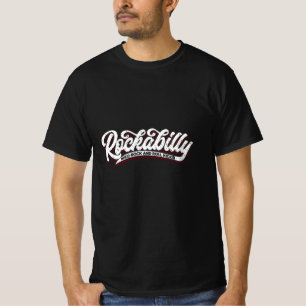 Rockabilly Wild Rock N Roll - Typo - neg T-shirt