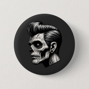 Rockabilly Zombie Vibes Ronde Button 5,7 Cm