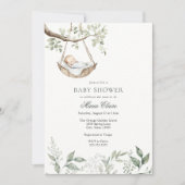 Rockabye Baby Green Baby shower Invitation (Devant)