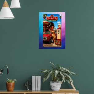 Rockachibi Gloria Aurore Vintage Poster
