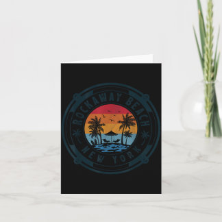 Rockaway Beach New York Zomer Vakantie Vintage Kaart