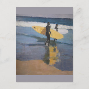 Rockaway Beach Relaxte Surfers NYC Ansichtkaart Briefkaart