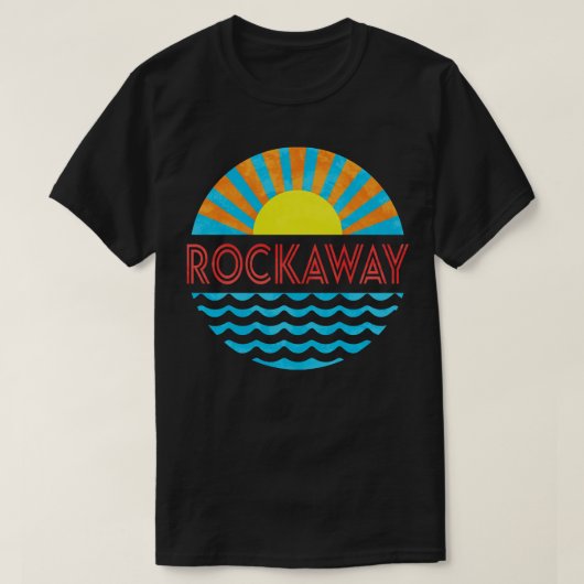  Rockaway Beach zon en golven T-shirt (Design voorkant)