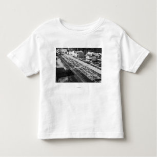 Rockaway, Oregon Beach en Main Street Photograp Kinder Shirts