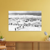 Rockaway, Oregon Beach Scene and Swmers Canvas Afdruk (Insitu (Woonkamer))