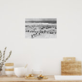 Rockaway, Oregon Beach Scene and Swmers Poster (Keuken)