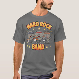 Rockband Grappige Rocker Stenen Geologie Muziek Pu T-shirt