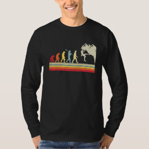 Rockbeklimming menselijke evolutie klimmer t-shirt