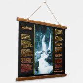 Rockbergwatervallen DESIDERATA Hangend Wandkleed (Gebogen)