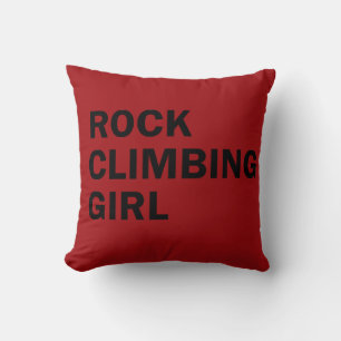 Rockclimbing girl kussen