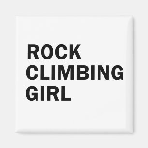 Rockclimbing girl magneet