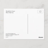 Rockefeller Center Briefkaart (Achterkant)
