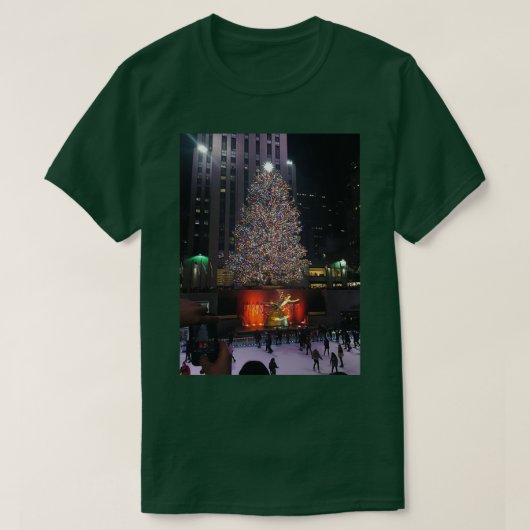 Rockefeller Center Christmas Tree Scene T-shirt (Design voorkant)