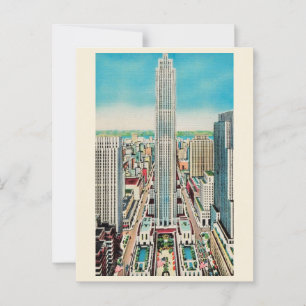 Rockefeller Center NYC Vintage Ansichtkaart Briefkaart