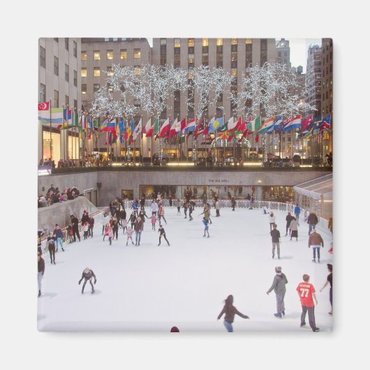 Rockefeller Center Skating Rink Magnet Magneet (Voorkant)