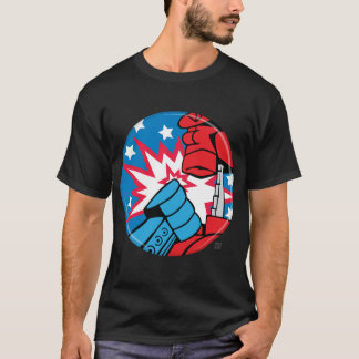 Rockem Sockem USA Campaign Button T-shirt