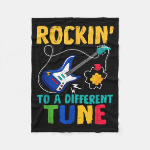 Rocken op een andere toon autisme gitaar muziek fleece deken