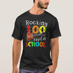 Rockend 100 dagen school Vier 100ste dag van schoo T-shirt