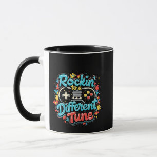 Rockende gaming pad voor een andere melodie Autism Mok