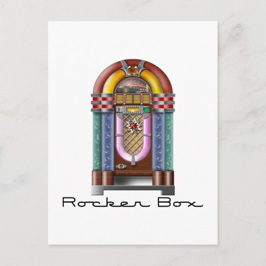 Rocker Box Jukebox Briefkaart (Voorkant)