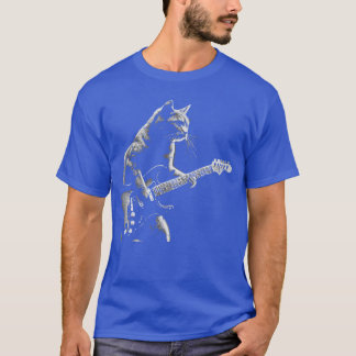 Rocker Cat Elektrische Gitaar Rockmuziek Mannen Jo T-shirt