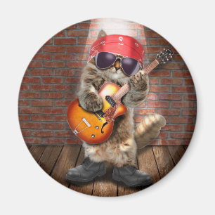 Rocker cat magneet