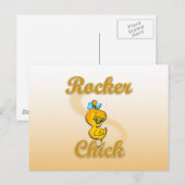 Rocker Chick Briefkaart (Voorkant / Achterkant)