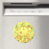 ROCKER CHICK MOSH PIT MAGNET Round *Customize Magneet (Insitu (Vaatwasser))