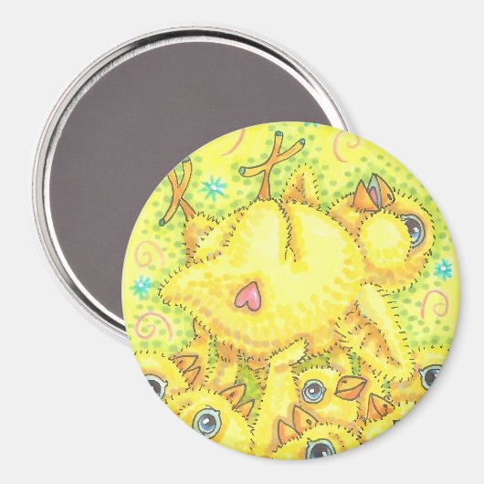 ROCKER CHICK MOSH PIT MAGNET Round *Customize Magneet (Voorkant / Achterkant)